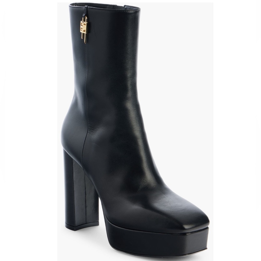 Givenchy G Lock Platform Ankle Boots in Leather